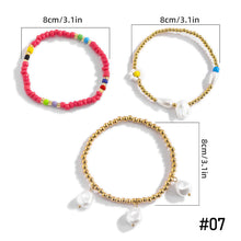 Load image into Gallery viewer, Fashion Summer Bohemia Colorful Rice Beads Bracelet Set Contrast Beaded Braided Bracelet Set Women Jewelry Accessories