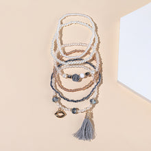 Load image into Gallery viewer, Crystal Clear Rice Beads Bracelet Imitation Pearl Starfish Multilayer Flower Summer Bohemia Women Jewelry Accessories