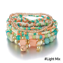Load image into Gallery viewer, Fashion Boho Multilayer Bracelet Bohemia Style Summer Rice Beads Wristband Creative Turquoise Beaded Women Bracelet Jewelry