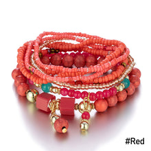 Load image into Gallery viewer, Fashion Boho Multilayer Bracelet Bohemia Style Summer Rice Beads Wristband Creative Turquoise Beaded Women Bracelet Jewelry