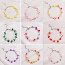 Load image into Gallery viewer, Simple Fashion Imitation Pearl Soft Pottery Bracelet Colorful Flower Bracelet Bohemian Lemon Avocado Hand Beaded Women Jewelry
