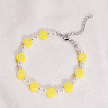 Load image into Gallery viewer, Simple Fashion Imitation Pearl Soft Pottery Bracelet Colorful Flower Bracelet Bohemian Lemon Avocado Hand Beaded Women Jewelry