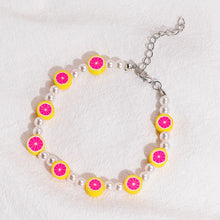 Load image into Gallery viewer, Simple Fashion Imitation Pearl Soft Pottery Bracelet Colorful Flower Bracelet Bohemian Lemon Avocado Hand Beaded Women Jewelry