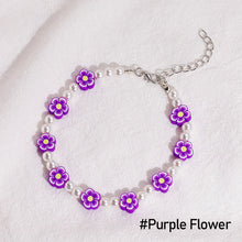 Load image into Gallery viewer, Simple Fashion Imitation Pearl Soft Pottery Bracelet Colorful Flower Bracelet Bohemian Lemon Avocado Hand Beaded Women Jewelry
