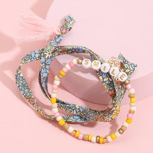 Load image into Gallery viewer, Simple Fashion Personalized Beaded Bracelet Mixed Beads Colorful Printing Rice Beads Bohemian Fabric Bracelet Women Jewelry