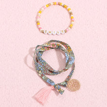 Load image into Gallery viewer, Simple Fashion Personalized Beaded Bracelet Mixed Beads Colorful Printing Rice Beads Bohemian Fabric Bracelet Women Jewelry