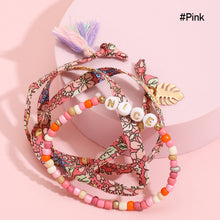 Load image into Gallery viewer, Simple Fashion Personalized Beaded Bracelet Mixed Beads Colorful Printing Rice Beads Bohemian Fabric Bracelet Women Jewelry