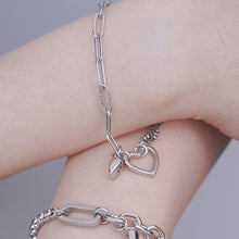 Load image into Gallery viewer, Fashion Stainless Steel Couple Bracelets Magnetism Romantic Heart Charm Creative Chain Bracelets Jewelry Gift For Women Men