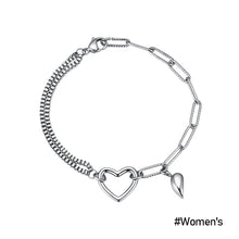 Load image into Gallery viewer, Fashion Stainless Steel Couple Bracelets Magnetism Romantic Heart Charm Creative Chain Bracelets Jewelry Gift For Women Men