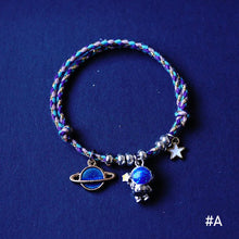 Load image into Gallery viewer, 1pc/2pcs Fashion Astronaut Star Magnetic Buckle Bracelets Knitted Rope Romantic Creative Bracelets Jewelry Gift for Women Men