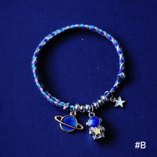 Load image into Gallery viewer, 1pc/2pcs Fashion Astronaut Star Magnetic Buckle Bracelets Knitted Rope Romantic Creative Bracelets Jewelry Gift for Women Men