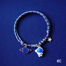 Load image into Gallery viewer, 1pc/2pcs Fashion Astronaut Star Magnetic Buckle Bracelets Knitted Rope Romantic Creative Bracelets Jewelry Gift for Women Men