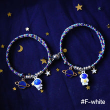 Load image into Gallery viewer, 1pc/2pcs Fashion Astronaut Star Magnetic Buckle Bracelets Knitted Rope Romantic Creative Bracelets Jewelry Gift for Women Men