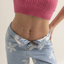 Load image into Gallery viewer, Vintage Summer Sexy Double Layer Waist Chain Thin Link Female Body Chain Waist Chain Belt Streetwear Women Fashion Body Jewelry