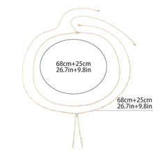 Load image into Gallery viewer, Vintage Summer Sexy Double Layer Waist Chain Thin Link Female Body Chain Waist Chain Belt Streetwear Women Fashion Body Jewelry