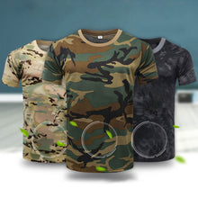 Load image into Gallery viewer, Tactical Camouflage Shirt Short Sleeve Men's Quick Dry Combat T-Shirt Military Army T Shirt Camo Outdoor Hunting Hiking Shirts