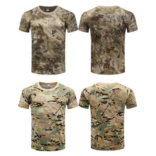 Load image into Gallery viewer, Tactical Camouflage Shirt Short Sleeve Men's Quick Dry Combat T-Shirt Military Army T Shirt Camo Outdoor Hunting Hiking Shirts
