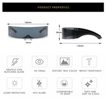 Load image into Gallery viewer, One Piece Glasses Sunglasses Cycling Glasses Headband Glasses Large Mirror Fashion Party Cool Multiple Colour