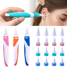Load image into Gallery viewer, Ear Wax Removal Tool Soft Silicone Spiral Ear Cleaning 16 Replacement Heads Removal Ears Cleaner Plugs Spirals Care Tools