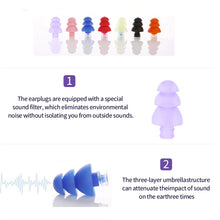 Load image into Gallery viewer, 1 Pair Earplugs Noise Reduction Plug For Sleep Protector Soundproofing Earplug Silicone Anti Bruit Canceling Sleeping Ear Plug