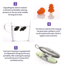 Load image into Gallery viewer, 1 Pair Earplugs Noise Reduction Plug For Sleep Protector Soundproofing Earplug Silicone Anti Bruit Canceling Sleeping Ear Plug
