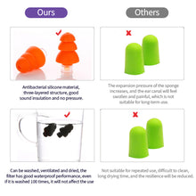 Load image into Gallery viewer, 1 Pair Earplugs Noise Reduction Plug For Sleep Protector Soundproofing Earplug Silicone Anti Bruit Canceling Sleeping Ear Plug