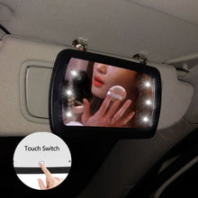 Load image into Gallery viewer, 17x11cm Car Interior Mirror Touch Switch LED Makeup Mirror Sun Visor High Clear Interior HD Mirror