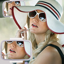 Load image into Gallery viewer, Universal Car Mirror Makeup Mirror Glass Rear View Mirror Hanging Vanity With LED Light Sun Visor Mirror