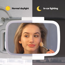 Load image into Gallery viewer, Universal Car Mirror Makeup Mirror Glass Rear View Mirror Hanging Vanity With LED Light Sun Visor Mirror