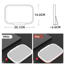 Load image into Gallery viewer, Car Sun Visor LED Makeup Mirror Touch Switch Fill Adjustable Light Rechargable USB Makeup Mirror Sun Visor Interior Mirror