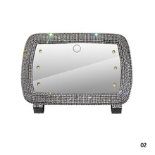 Load image into Gallery viewer, Car Sun Visor Makeup Mirror with LED Light Fill Light Beauty Mirror Car Decor With Bling Assessoires for Girls