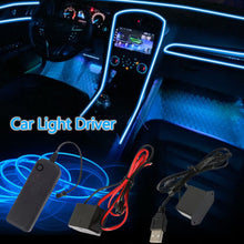 Load image into Gallery viewer, Car Led Strip Light Flexible Neon Light EL Wire Driver Inverter USB Car Ciggrette Plug Adapter Controller
