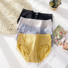 Load image into Gallery viewer, Women Bowknot Panties Graphene Breathable Lace Trim Panties Mid Waist Briefs Comfortable Underpants
