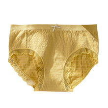 Load image into Gallery viewer, Women Bowknot Panties Graphene Breathable Lace Trim Panties Mid Waist Briefs Comfortable Underpants