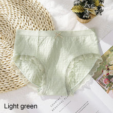 Load image into Gallery viewer, Women Bowknot Panties Graphene Breathable Lace Trim Panties Mid Waist Briefs Comfortable Underpants