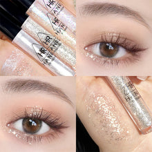 Load image into Gallery viewer, Pearlescent Fine Shimmering Eye Shadow Liquid Waterproof Eye Makeup Brightening Liquid Pearlized Eyeshadow Liquid