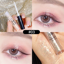 Load image into Gallery viewer, Pearlescent Fine Shimmering Eye Shadow Liquid Waterproof Eye Makeup Brightening Liquid Pearlized Eyeshadow Liquid
