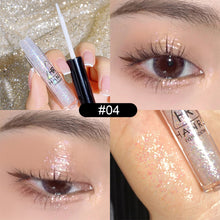 Load image into Gallery viewer, Pearlescent Fine Shimmering Eye Shadow Liquid Waterproof Eye Makeup Brightening Liquid Pearlized Eyeshadow Liquid