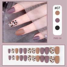 Load image into Gallery viewer, 24pcs/set Multicolor Nail Pieces Nail Patches Detachable Reusable Fake Nails Patches Manicure Art Accessories