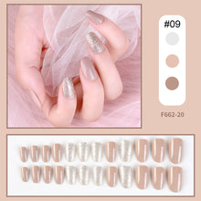 Load image into Gallery viewer, 24pcs/set Multicolor Nail Pieces Nail Patches Detachable Reusable Fake Nails Patches Manicure Art Accessories