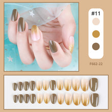 Load image into Gallery viewer, 24pcs/set Multicolor Nail Pieces Nail Patches Detachable Reusable Fake Nails Patches Manicure Art Accessories
