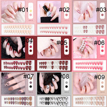 Load image into Gallery viewer, 24pcs/set Multicolor Nail Pieces Nail Patches Detachable Reusable Fake Nails Patches Manicure Art Accessories