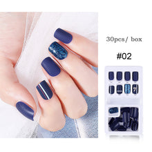 Load image into Gallery viewer, 30pcs/set Multicolor Nail Pieces Nail Patches Detachable Reusable Fake Nails Extensions Manicure Art Accessories