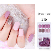 Load image into Gallery viewer, 30pcs/set Multicolor Nail Pieces Nail Patches Detachable Reusable Fake Nails Extensions Manicure Art Accessories