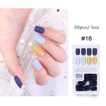 Load image into Gallery viewer, 30pcs/set Multicolor Nail Pieces Nail Patches Detachable Reusable Fake Nails Extensions Manicure Art Accessories