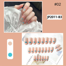 Load image into Gallery viewer, 24pcs/set Multicolor Manicure Nail Pieces Nail Patches Detachable Fake Nails Extensions Nail Art Accessories