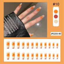 Load image into Gallery viewer, 24pcs/set Multicolor Manicure Nail Pieces Nail Patches Detachable Fake Nails Extensions Nail Art Accessories