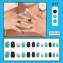 Load image into Gallery viewer, 24pcs/set Multicolor Manicure Nail Pieces Nail Patches Detachable Fake Nails Extensions Nail Art Accessories