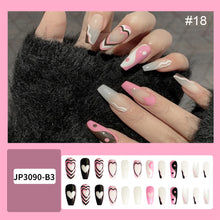 Load image into Gallery viewer, 24pcs/set Multicolor Manicure Nail Pieces Nail Patches Detachable Fake Nails Extensions Nail Art Accessories
