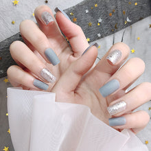 Load image into Gallery viewer, 24pcs/set Multicolor Manicure Nail Pieces Nail Patches Removable Fake Nails Extensions Nail Art Accessories